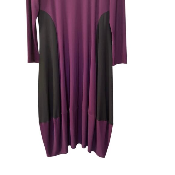 Comfy USA Purple and Black Boxy Cocoon Tunic Dress Size Medium - Picture 3 of 8
